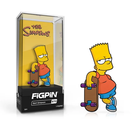 New π FiGPiN The Simpsons Bart W/Skateboard 𧨠3 FiGPiN The Simpsons Bart W/Skateboard