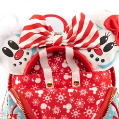 Loungefly Disney Mickey & Minnie Snowman AOP Mini Backpack W/Ears Headband Set
