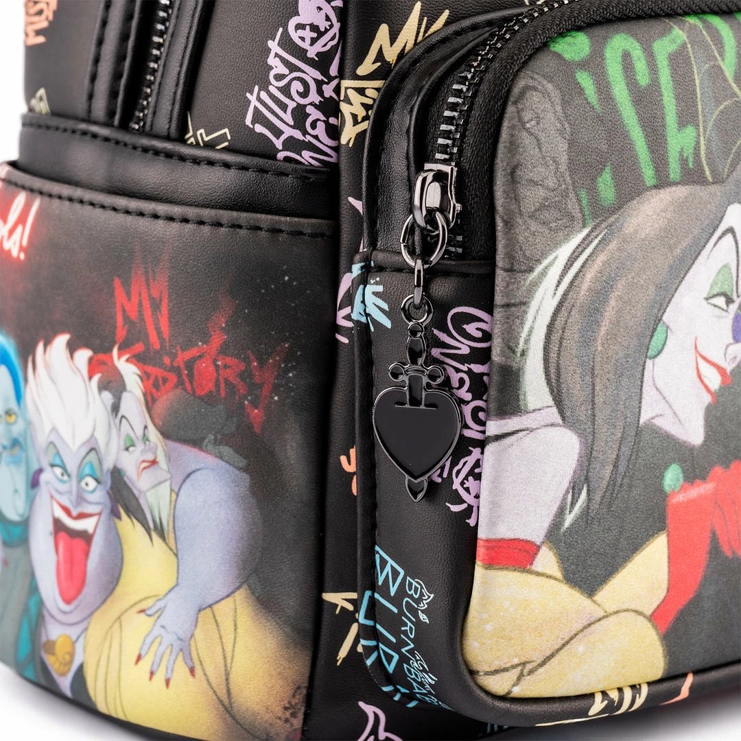Budget π Loungefly Disney Villains Club AOP Mini π Backpack π 8 Loungefly Disney Villains Club AOP Mini Backpack