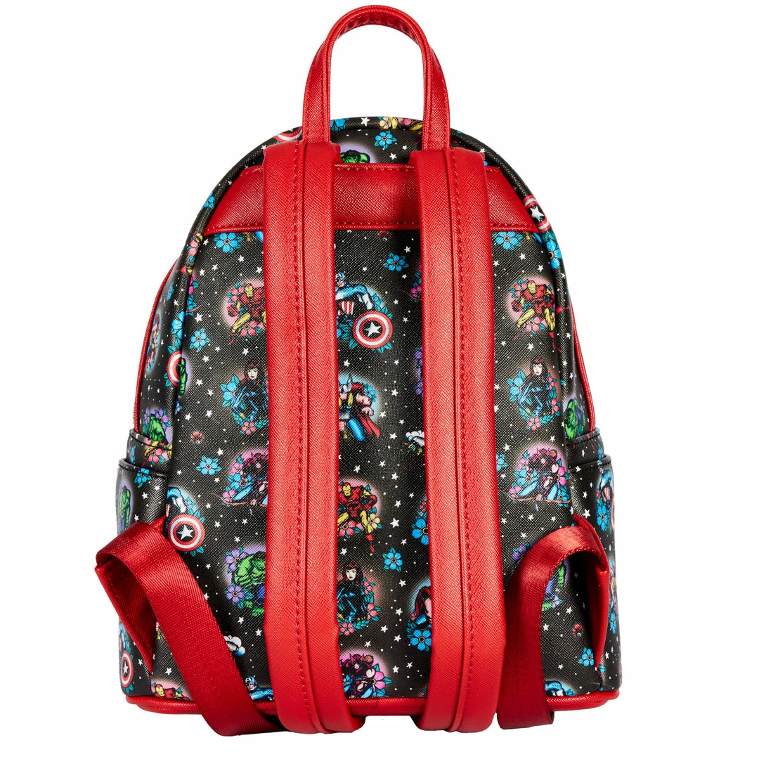 Cheapest 😉 Loungefly Marvel Avengers Tattoo AOP Mini 🎒 Backpack 💯 4 Loungefly Marvel Avengers Tattoo AOP Mini Backpack