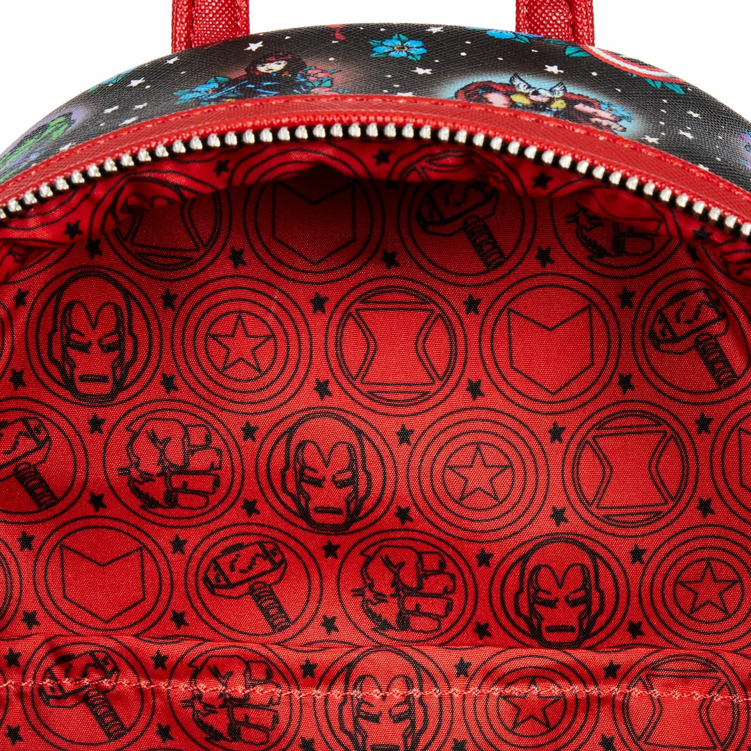 Cheapest 😉 Loungefly Marvel Avengers Tattoo AOP Mini 🎒 Backpack 💯 6 Loungefly Marvel Avengers Tattoo AOP Mini Backpack