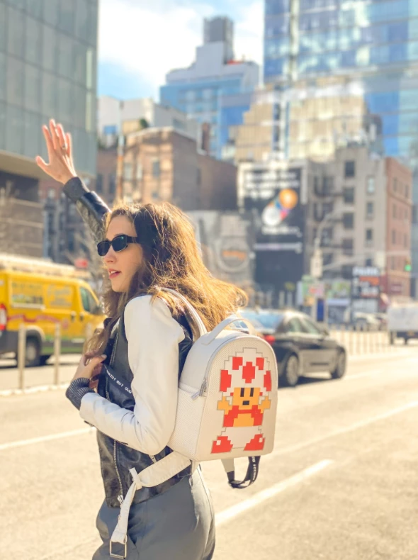 Hot Sale ๐ Danielle Nicole Nintendo Super Mario Toad Mini ๐ Backpack ๐ 7 Danielle Nicole Nintendo Super Mario Toad Mini Backpack