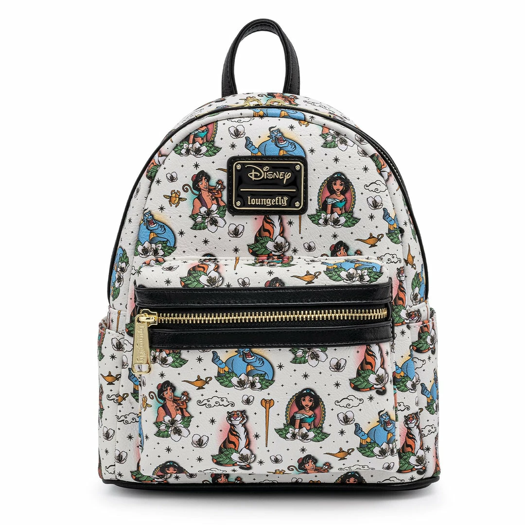 Brand new 𧨠*FLAWED* Grotto Treasures Exclusive - Loungefly Disney Aladdin Tattoo AOP Mini π Backpack π 3 *FLAWED* Grotto Treasures Exclusive - Loungefly Disney Aladdin Tattoo AOP Mini Backpack