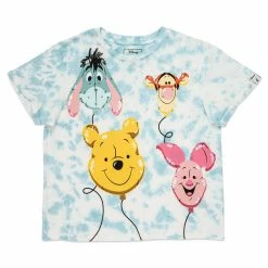 In Stock Loungefly Disney Winnie The Pooh & Friends Balloons Crop Blue Tee