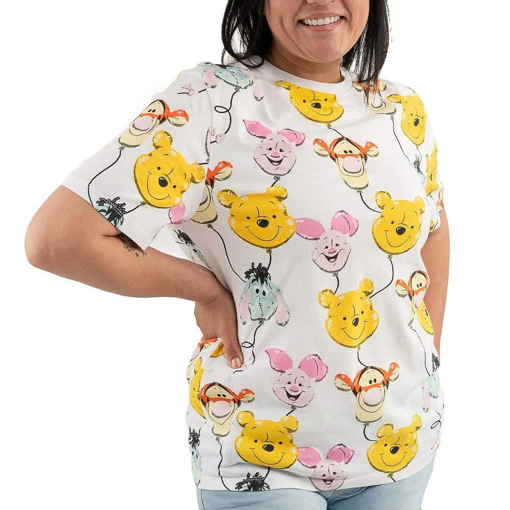 Cheap ๐ Loungefly Disney Winnie The Pooh & Friends Balloons Print Tee In Stock ๐ 4 Loungefly Disney Winnie The Pooh & Friends Balloons Print Tee In Stock