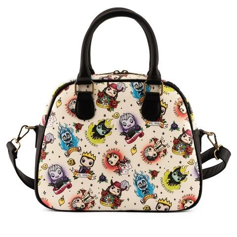 Best Pirce 💯 Loungefly Pop! Disney Villains Tattoo AOP Crossbody 🥰 4 Loungefly Pop! Disney Villains Tattoo AOP Crossbody
